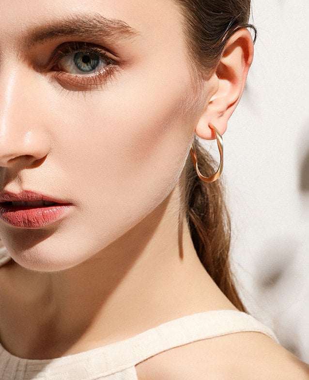 Gold Filled Twisted Hoop Earrings