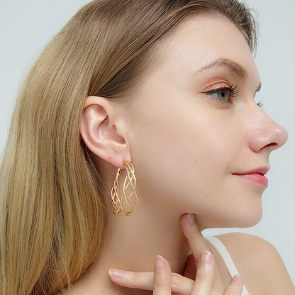 Gold Filled Braided Hoop Earrings