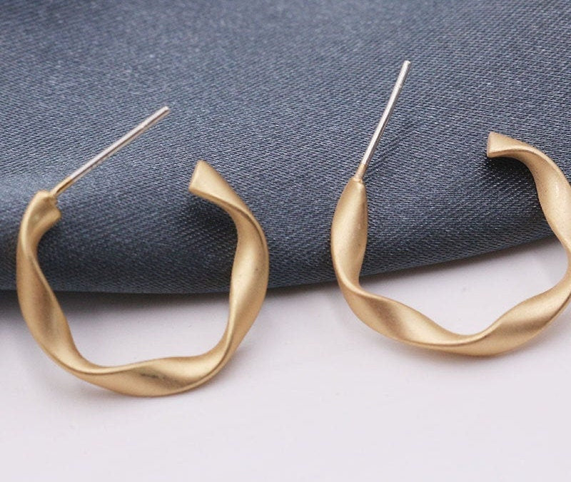 Gold Filled Twisted Hoop Earrings