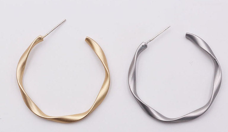 Gold Filled Twisted Hoop Earrings