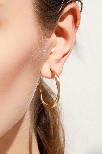 Gold Filled Twisted Hoop Earrings