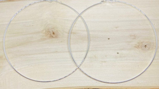 Silver 4" Stainless Steel Hoop Earrings