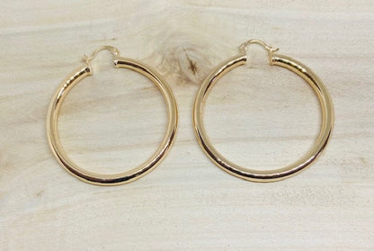 Hallow Gold Filled Available in 1" and 2" Hoop Earrings